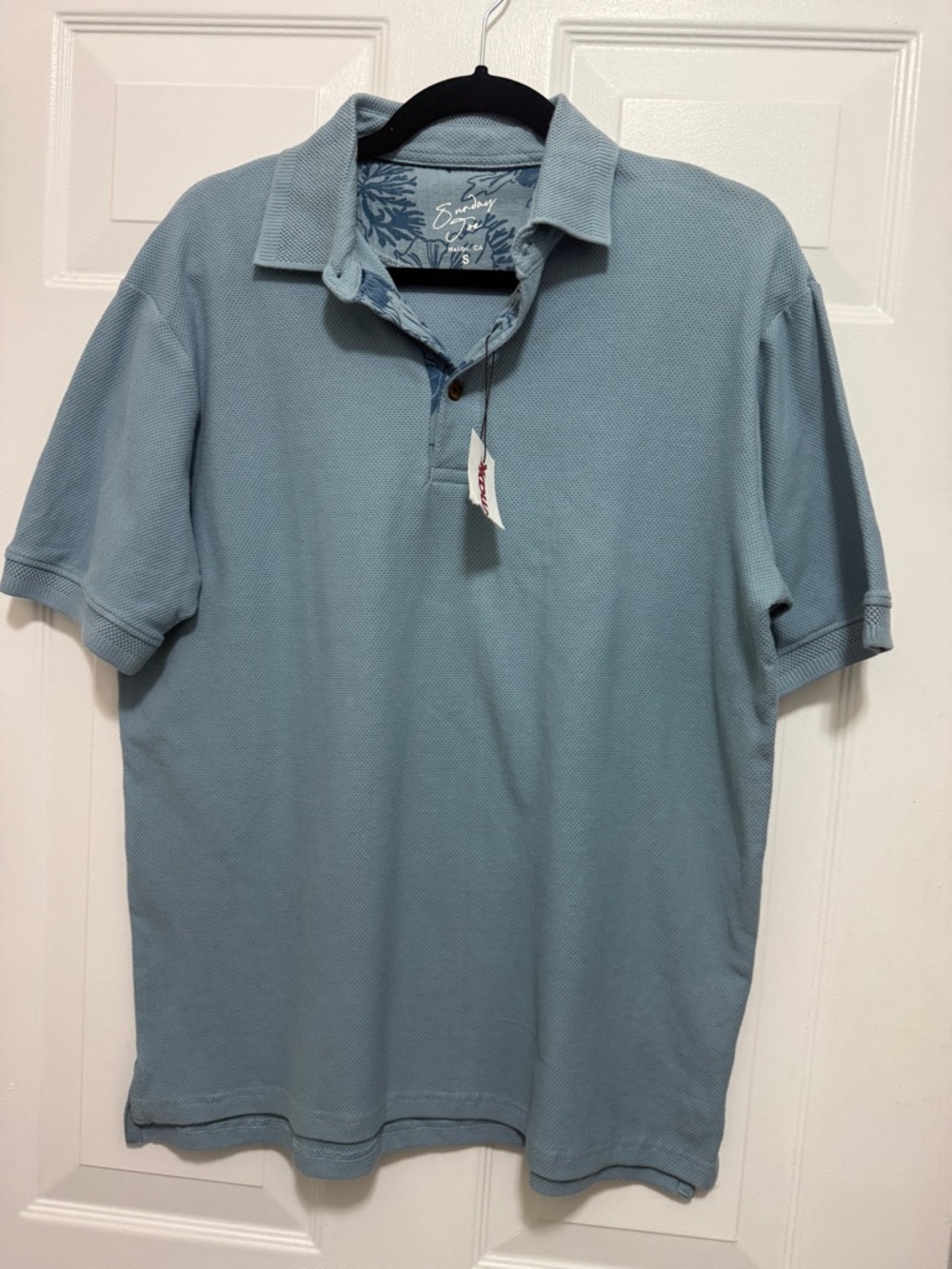 Cotton blend polo shirt, Sunday
Joe, tropical print Light Blue Short-Sleeve Polo